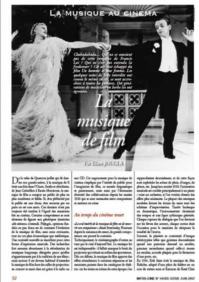 Elian Jougla, article infos-ciné sur la musique de films